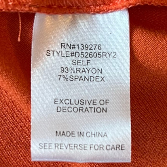 Daniel Rainn Orange Jersey Knit Halter Maxi Dress with Macrame Neckline S - Picture 13 of 14